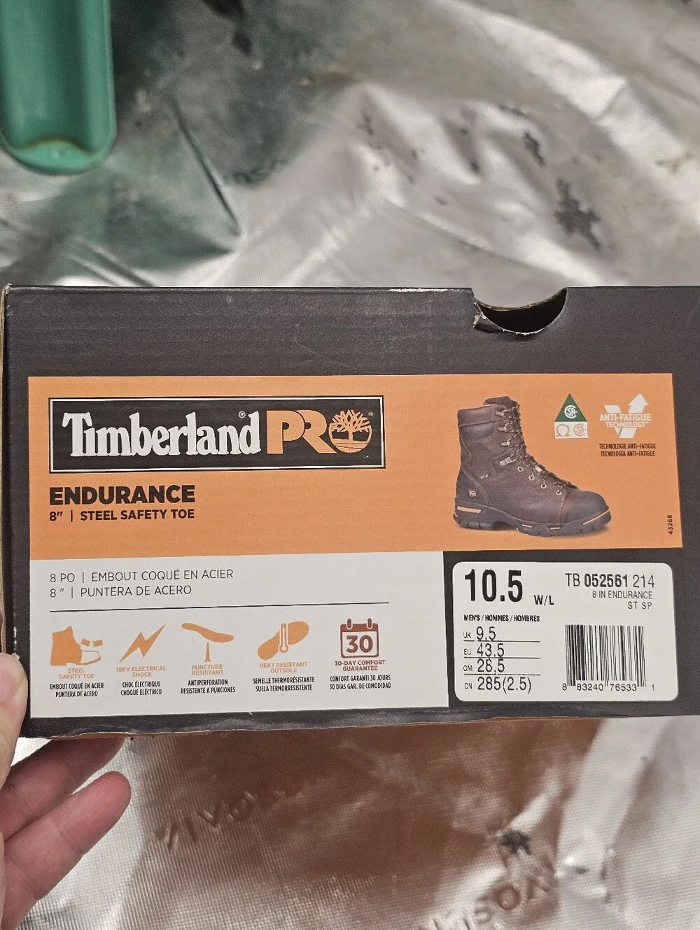 New Timberland Brown Work Boot Timberland PRO Men's Size 10.5 W/L